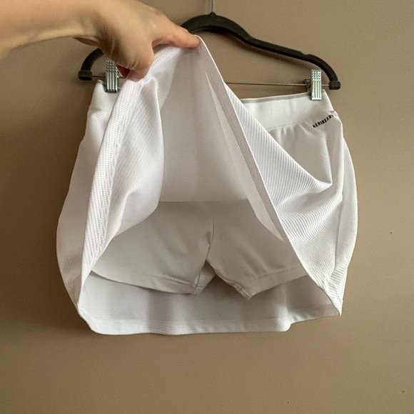 Adidas Sz L Aeroready Pro Athletic Skort White Tennis Golf Built-In Shorts - Picture 6 of 8